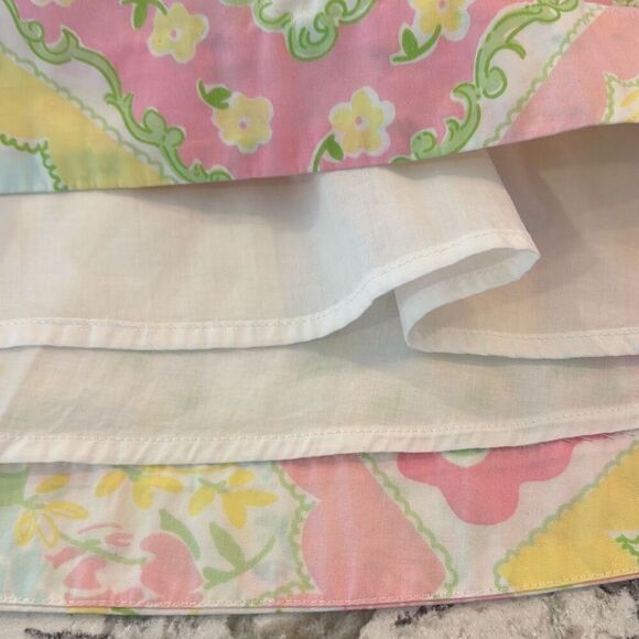 Lilly Pulitzer Floral Patch Hanky Panky A line skirt Sz 4 pink/green - Picture 7 of 9